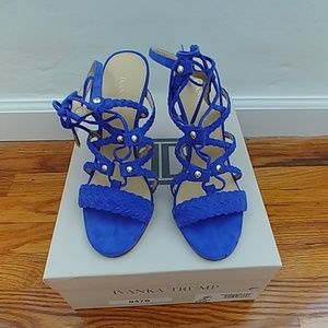 Ivanka Trump Blue Suede Heels